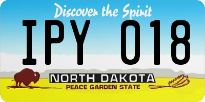 ND license plate IPY018
