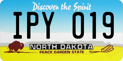 ND license plate IPY019
