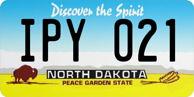ND license plate IPY021