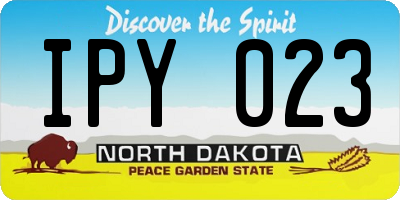 ND license plate IPY023