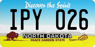 ND license plate IPY026