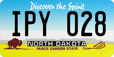 ND license plate IPY028