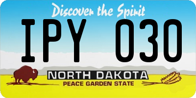 ND license plate IPY030