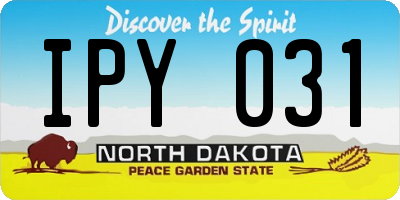 ND license plate IPY031