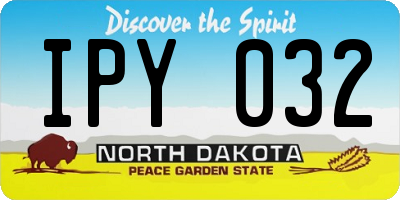 ND license plate IPY032
