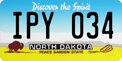 ND license plate IPY034