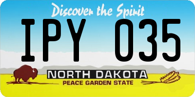 ND license plate IPY035