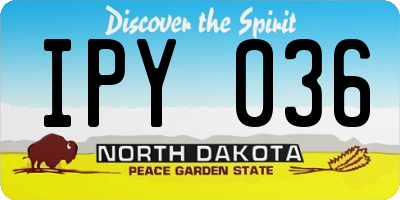 ND license plate IPY036