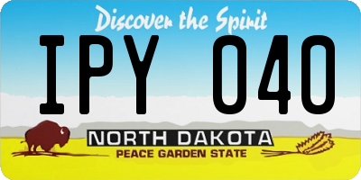 ND license plate IPY040