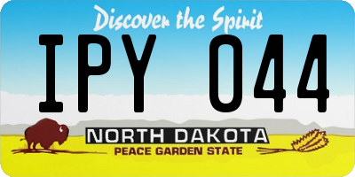 ND license plate IPY044