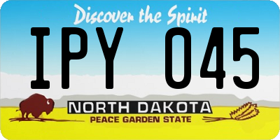 ND license plate IPY045