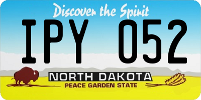 ND license plate IPY052
