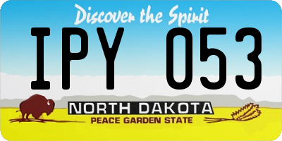 ND license plate IPY053