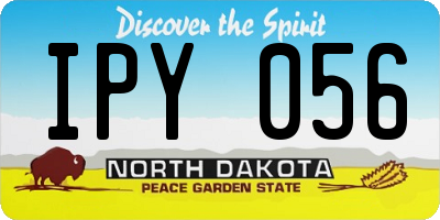 ND license plate IPY056