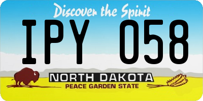 ND license plate IPY058