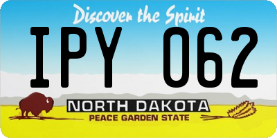 ND license plate IPY062