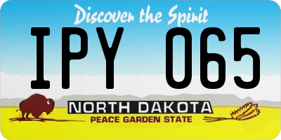 ND license plate IPY065