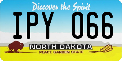 ND license plate IPY066