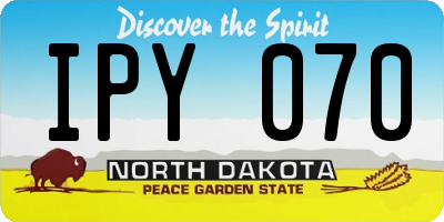 ND license plate IPY070