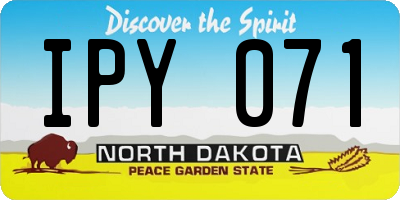 ND license plate IPY071