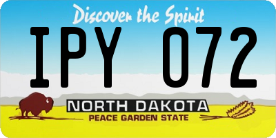 ND license plate IPY072