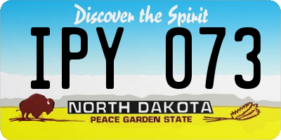 ND license plate IPY073