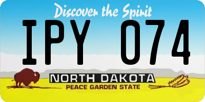 ND license plate IPY074