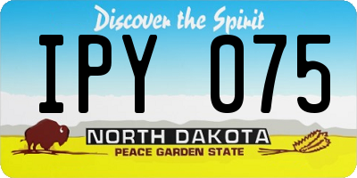 ND license plate IPY075