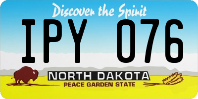 ND license plate IPY076