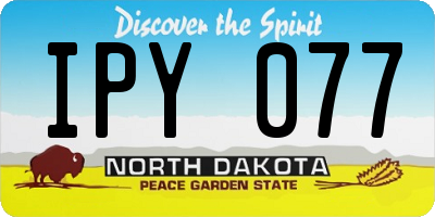 ND license plate IPY077