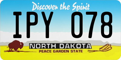 ND license plate IPY078