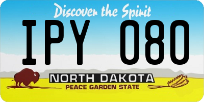 ND license plate IPY080