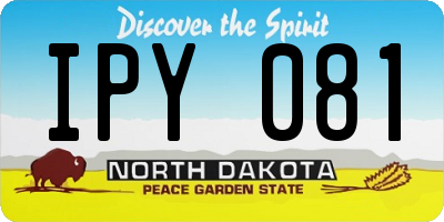 ND license plate IPY081