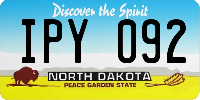 ND license plate IPY092