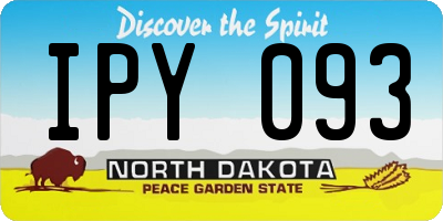 ND license plate IPY093