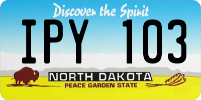 ND license plate IPY103