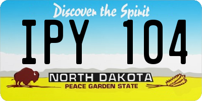ND license plate IPY104