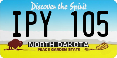 ND license plate IPY105