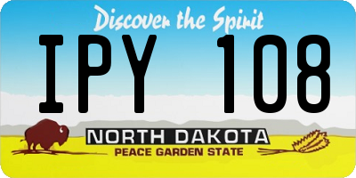 ND license plate IPY108