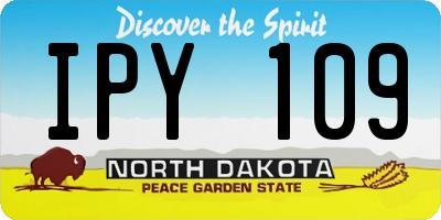 ND license plate IPY109