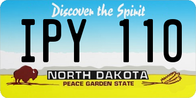 ND license plate IPY110