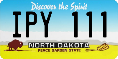 ND license plate IPY111