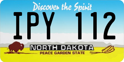 ND license plate IPY112