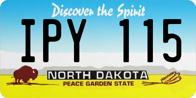 ND license plate IPY115