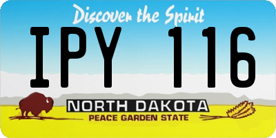 ND license plate IPY116