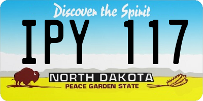 ND license plate IPY117