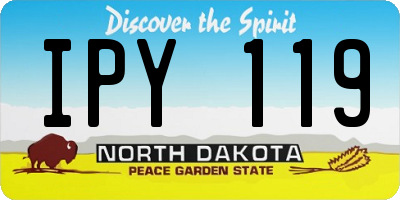 ND license plate IPY119