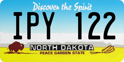 ND license plate IPY122