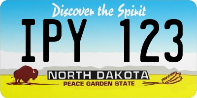 ND license plate IPY123