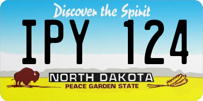 ND license plate IPY124